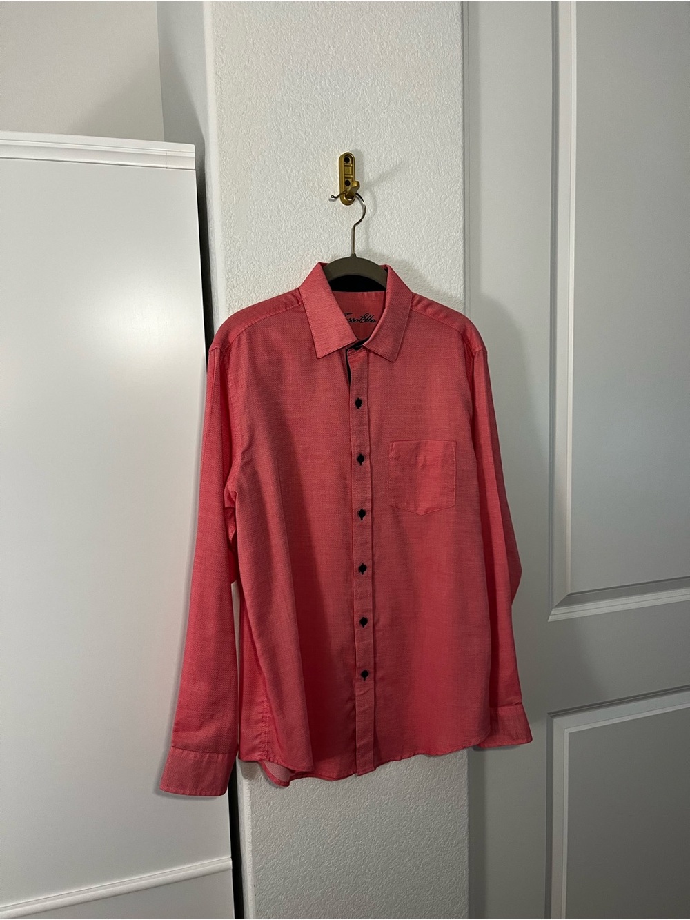 Jasso Ella Men’s Pink Dress Shirt Size Small Button Front Long Sleeve